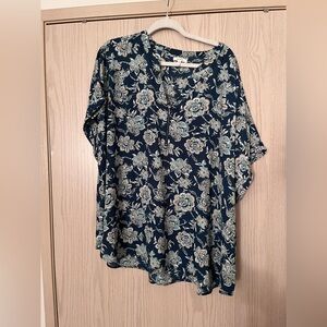 Maurice's Floral Navy Women's Top